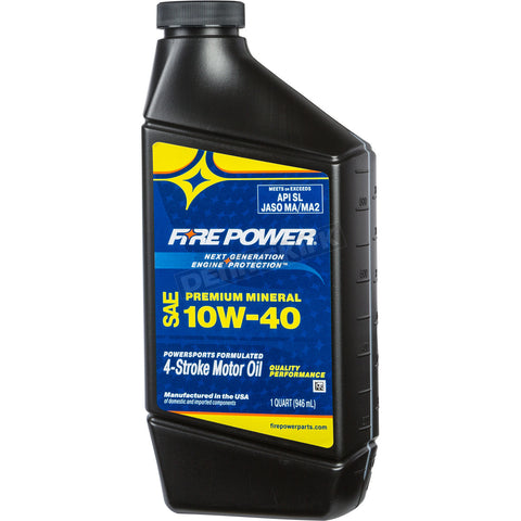 Fire Power 10w-40 Mineral 4-Stroke Oil
